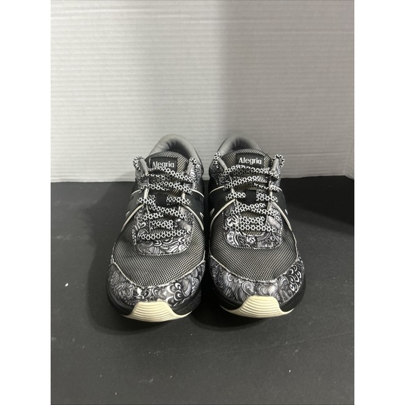 Alegria‎ QARMA Wild Child Black Running Sneakers Floral Sz 37 US 6.5-7 - Picture 1 of 10